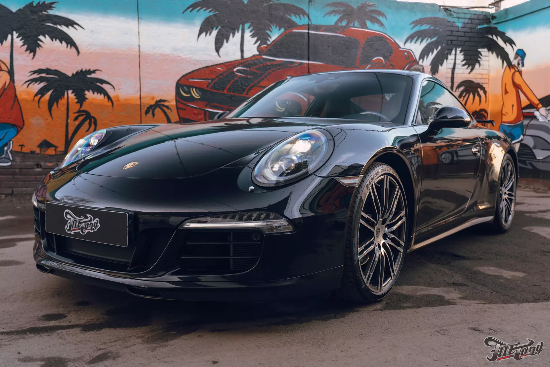 Porsche 911. Полировка пленки+покрытие керамикой